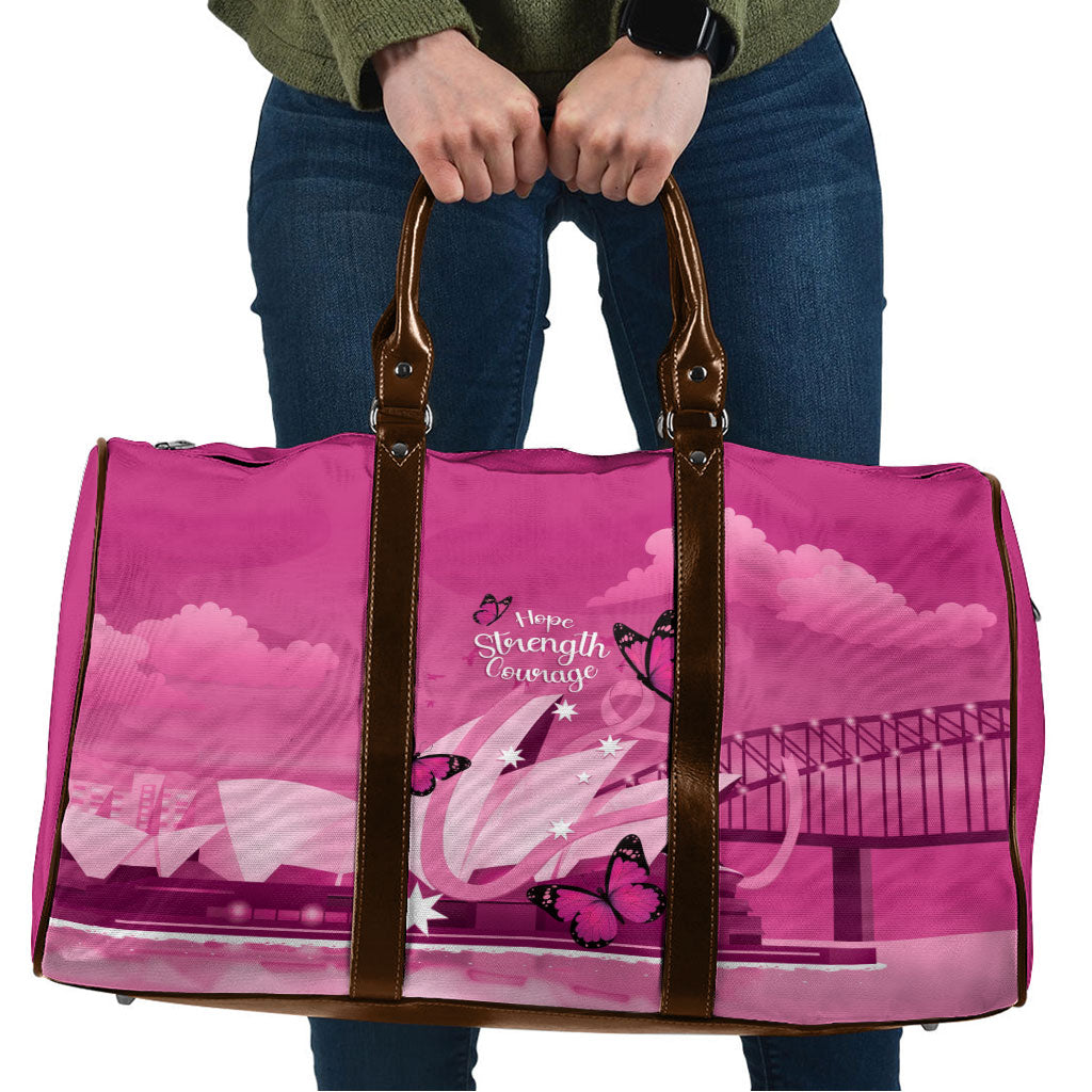 Australia Breast Cancer Support Travel Bag Sydney Opera House Butterfly Pink Ribbon