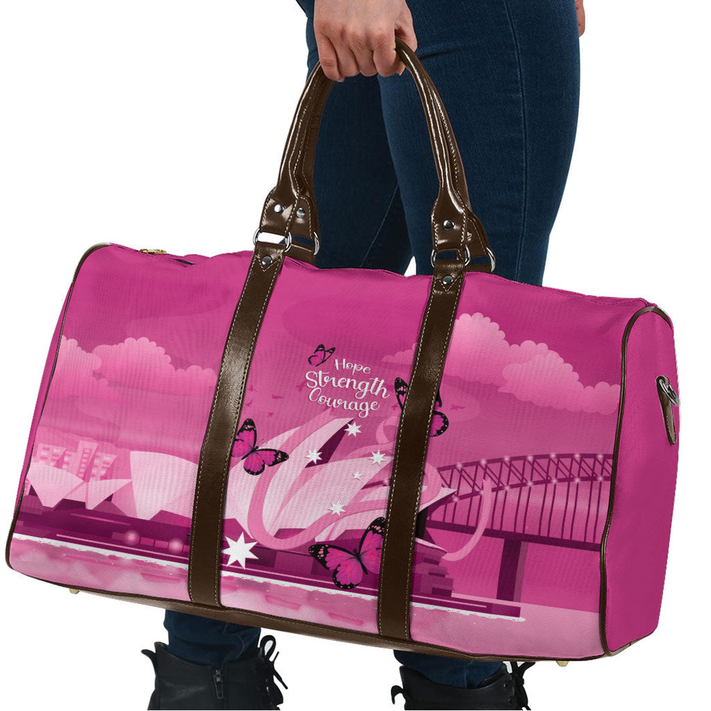 Australia Breast Cancer Support Travel Bag Sydney Opera House Butterfly Pink Ribbon