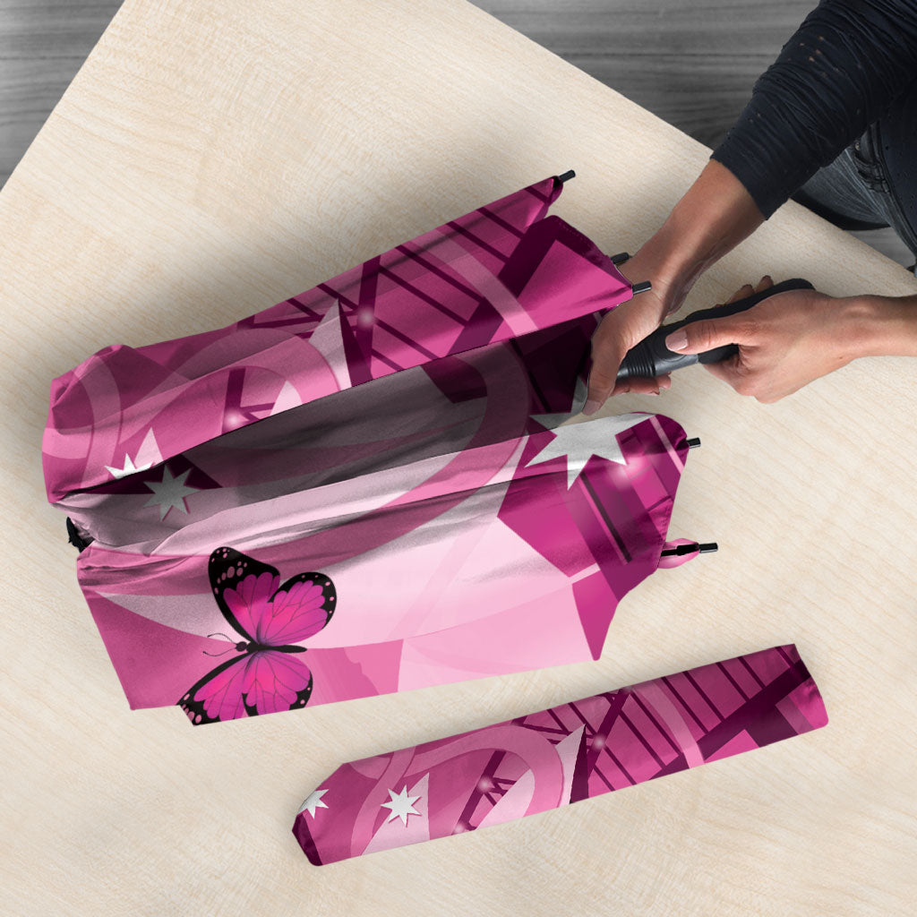 Australia Breast Cancer Support Umbrella Sydney Opera House Butterfly Pink Ribbon