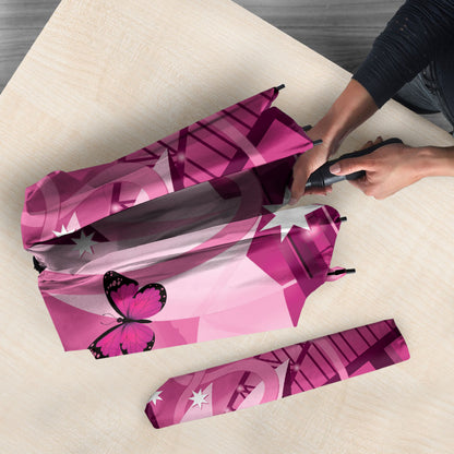 Australia Breast Cancer Support Umbrella Sydney Opera House Butterfly Pink Ribbon