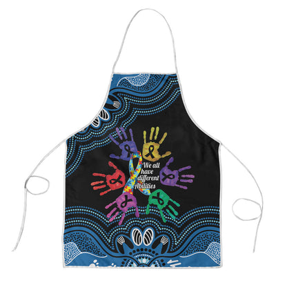 Autism Support Australia Indigenous Apron We All Have Different Abilities