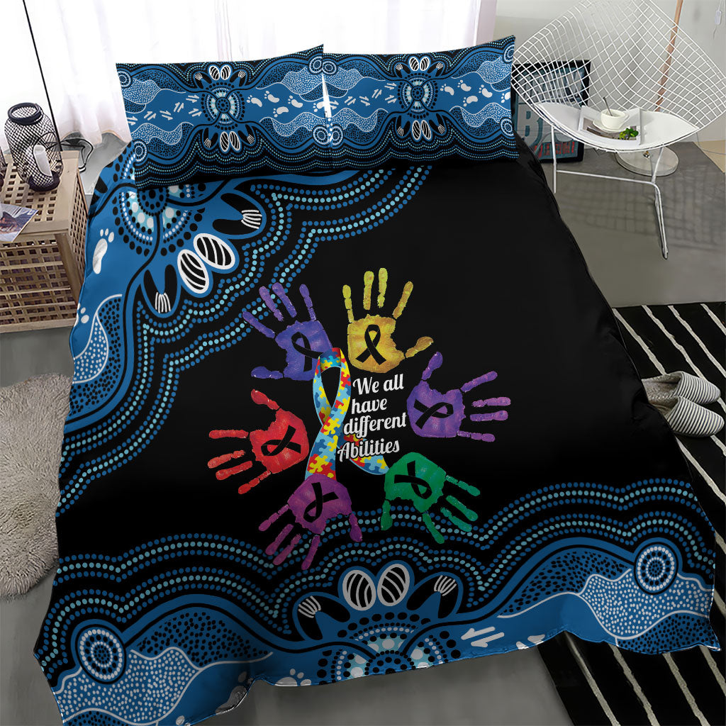 Autism Support Australia Indigenous Bedding Set We All Have Different Abilities