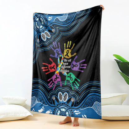 Autism Support Australia Indigenous Blanket We All Have Different Abilities