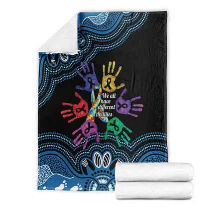 Autism Support Australia Indigenous Blanket We All Have Different Abilities
