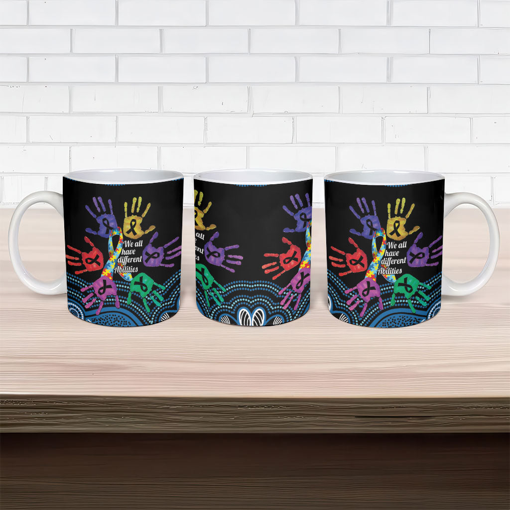 Autism Support Australia Indigenous Ceramic Mug We All Have Different Abilities