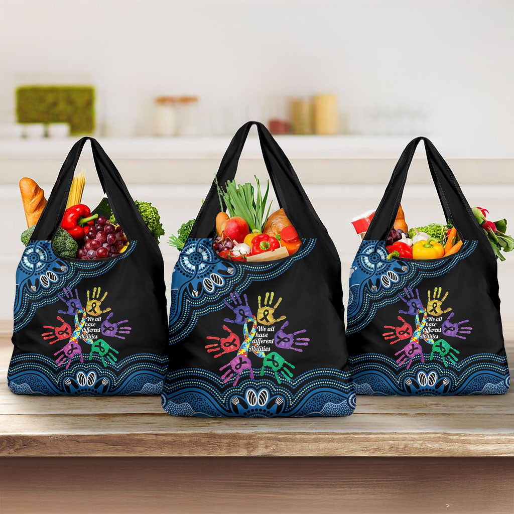 Autism Support Australia Indigenous Grocery Bag We All Have Different Abilities