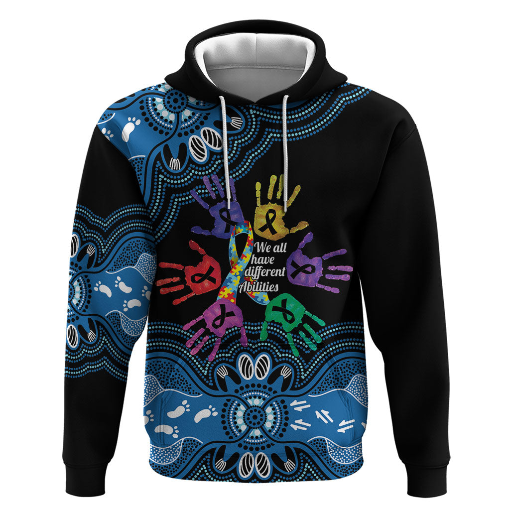 Autism Support Australia Indigenous Hoodie We All Have Different Abilities