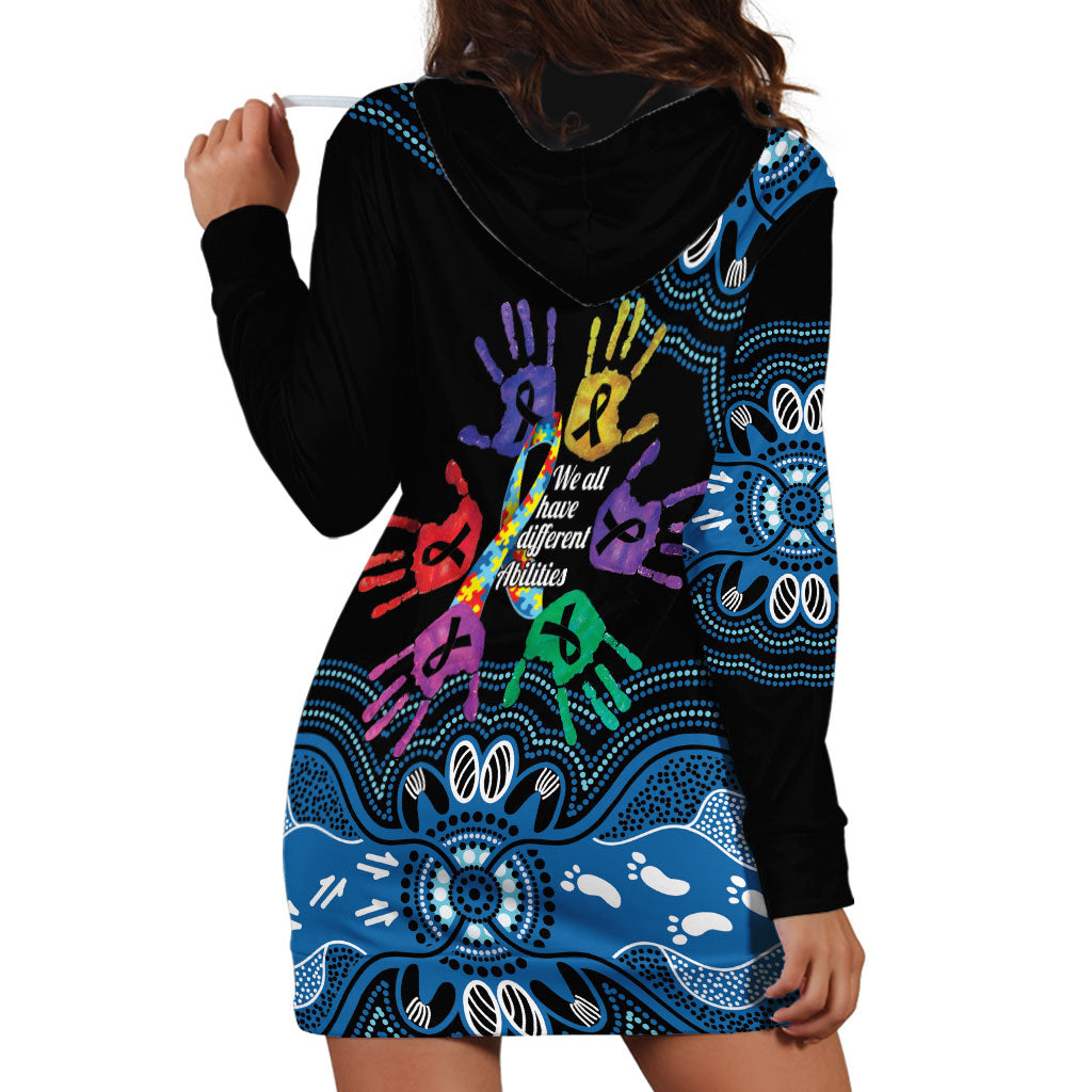 Autism Support Australia Indigenous Hoodie Dress We All Have Different Abilities
