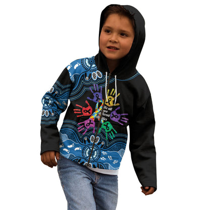 Autism Support Australia Indigenous Kid Hoodie We All Have Different Abilities