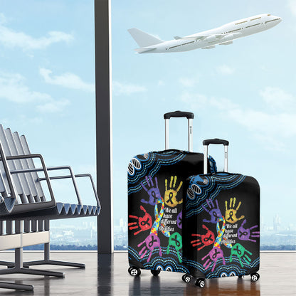 Autism Support Australia Indigenous Luggage Cover We All Have Different Abilities