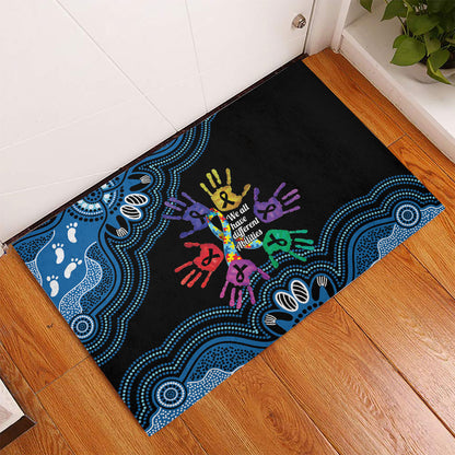 Autism Support Australia Indigenous Rubber Doormat We All Have Different Abilities