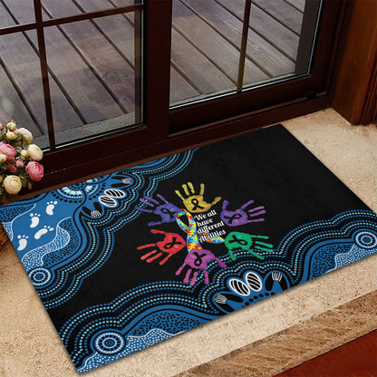 Autism Support Australia Indigenous Rubber Doormat We All Have Different Abilities
