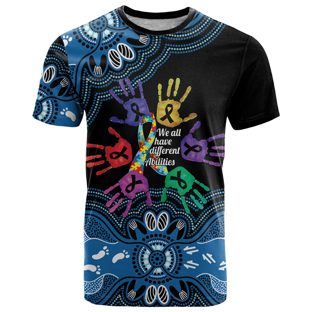 Autism Support Australia Indigenous T Shirt We All Have Different Abilities
