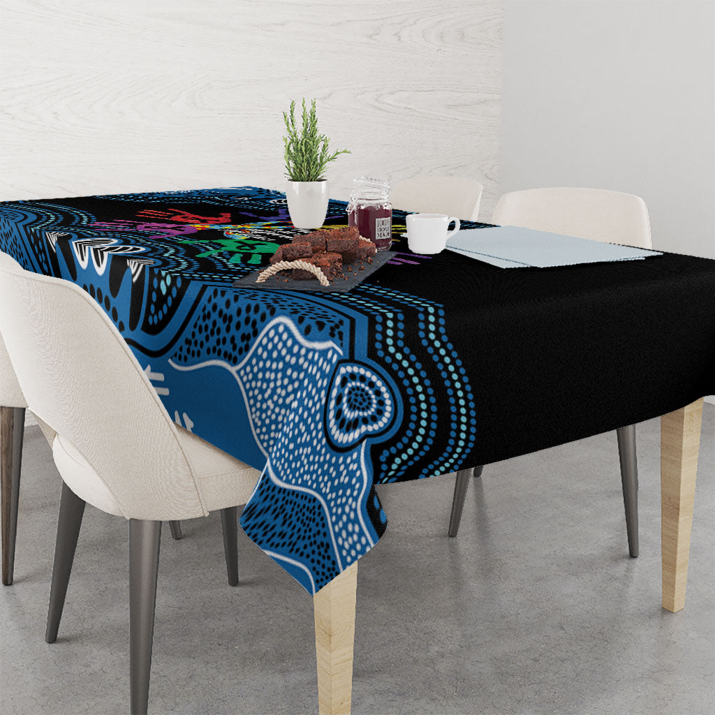 Autism Support Australia Indigenous Tablecloth We All Have Different Abilities