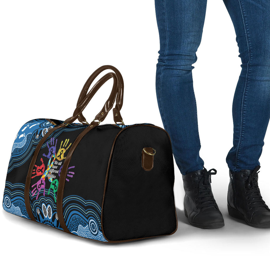 Autism Support Australia Indigenous Travel Bag We All Have Different Abilities