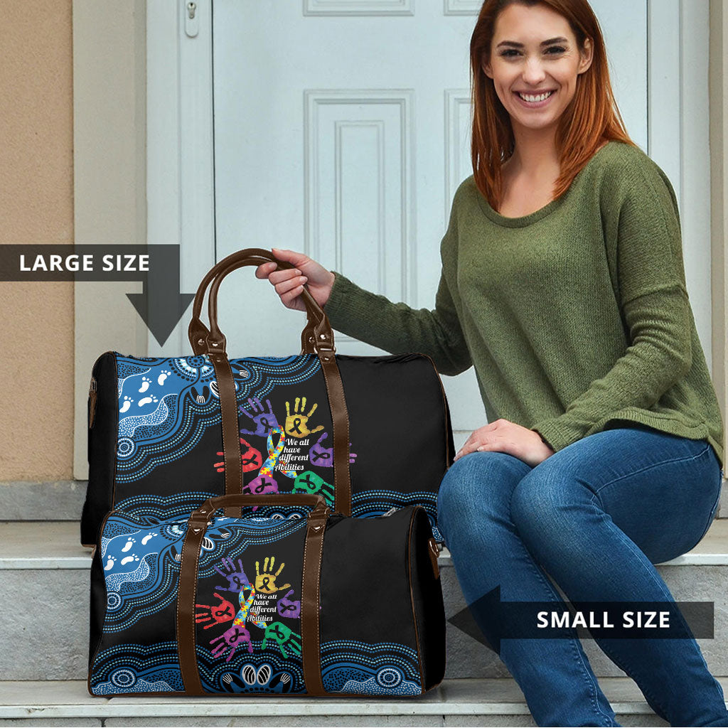 Autism Support Australia Indigenous Travel Bag We All Have Different Abilities