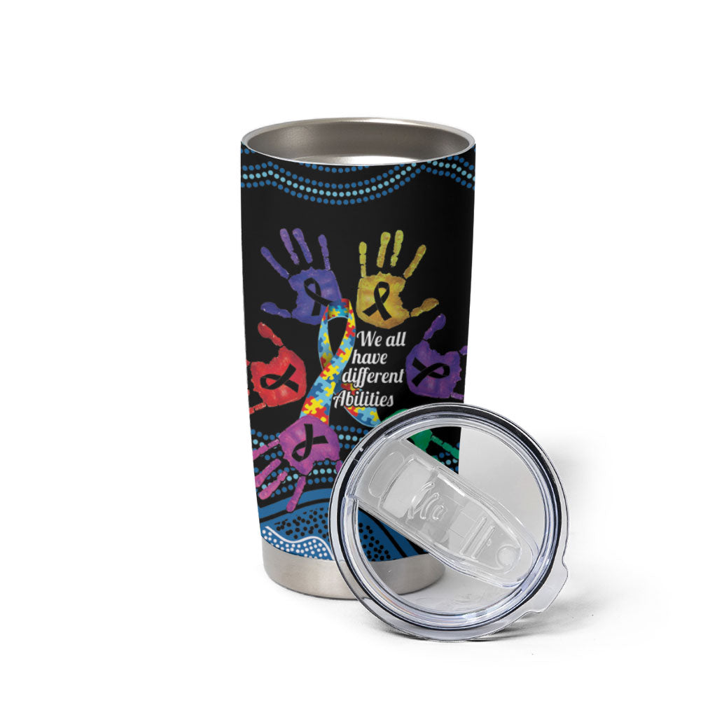 Autism Support Australia Indigenous Tumbler Cup We All Have Different Abilities