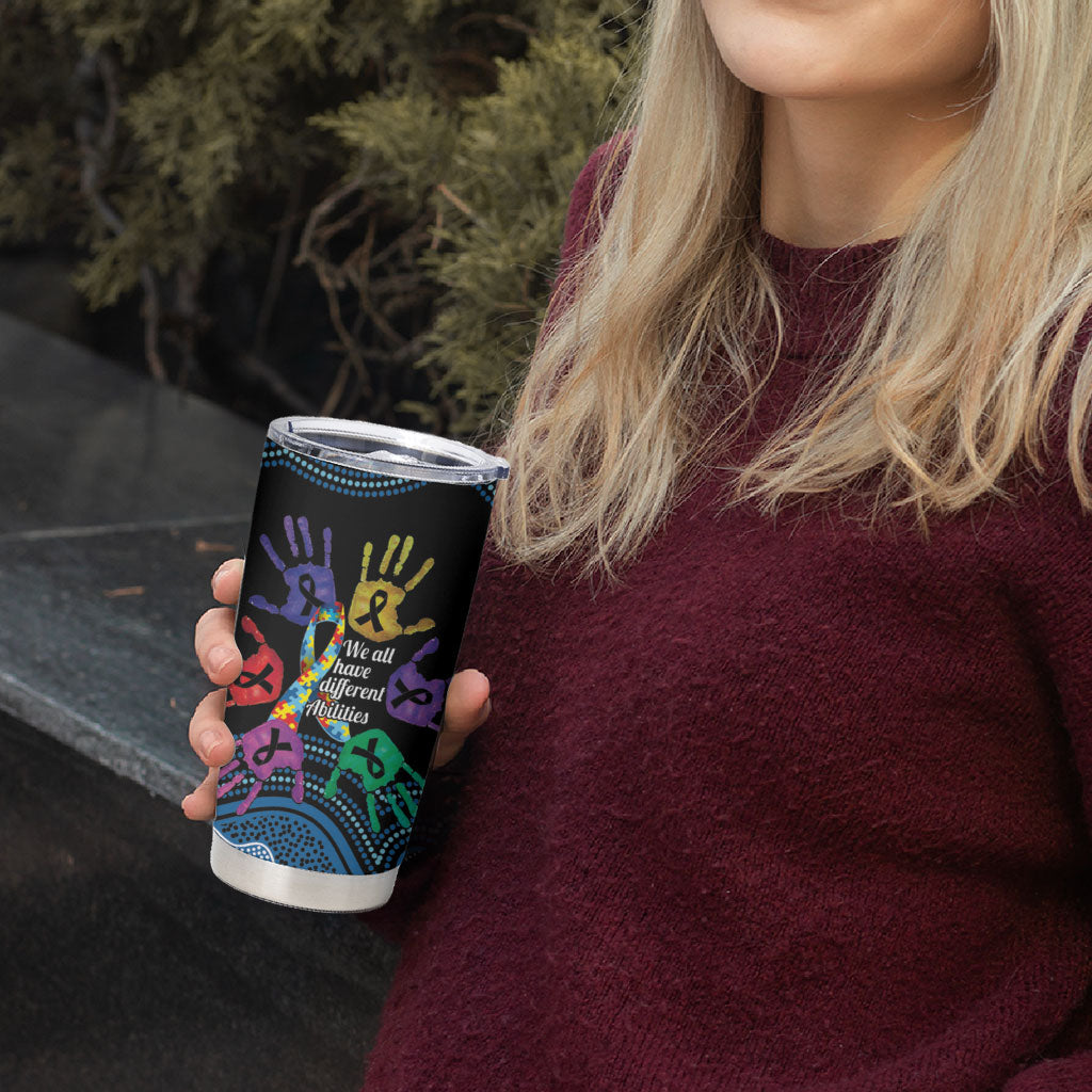 Autism Support Australia Indigenous Tumbler Cup We All Have Different Abilities