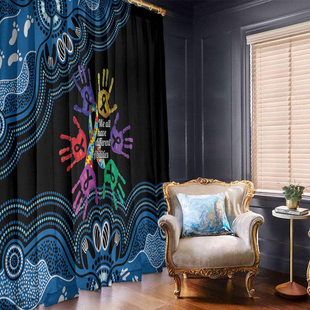 Autism Support Australia Indigenous Window Curtain We All Have Different Abilities