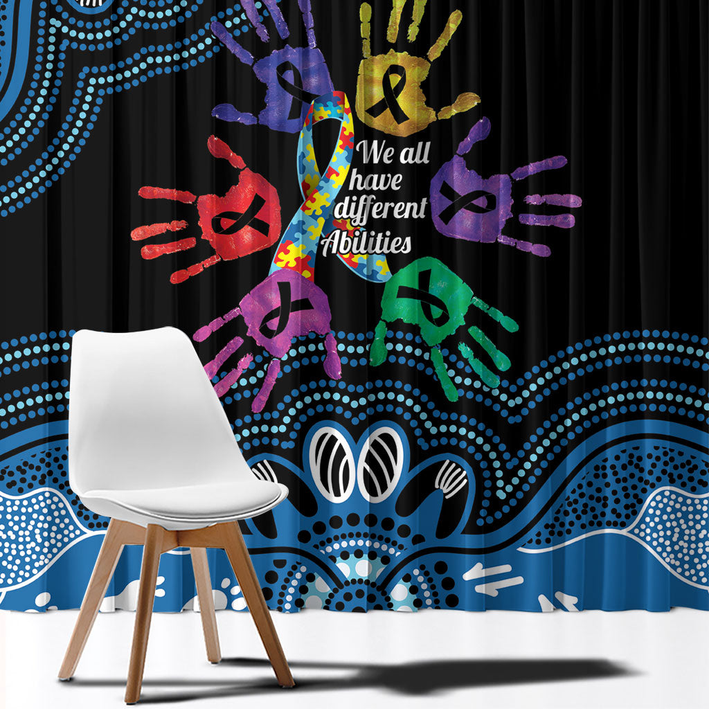 Autism Support Australia Indigenous Window Curtain We All Have Different Abilities