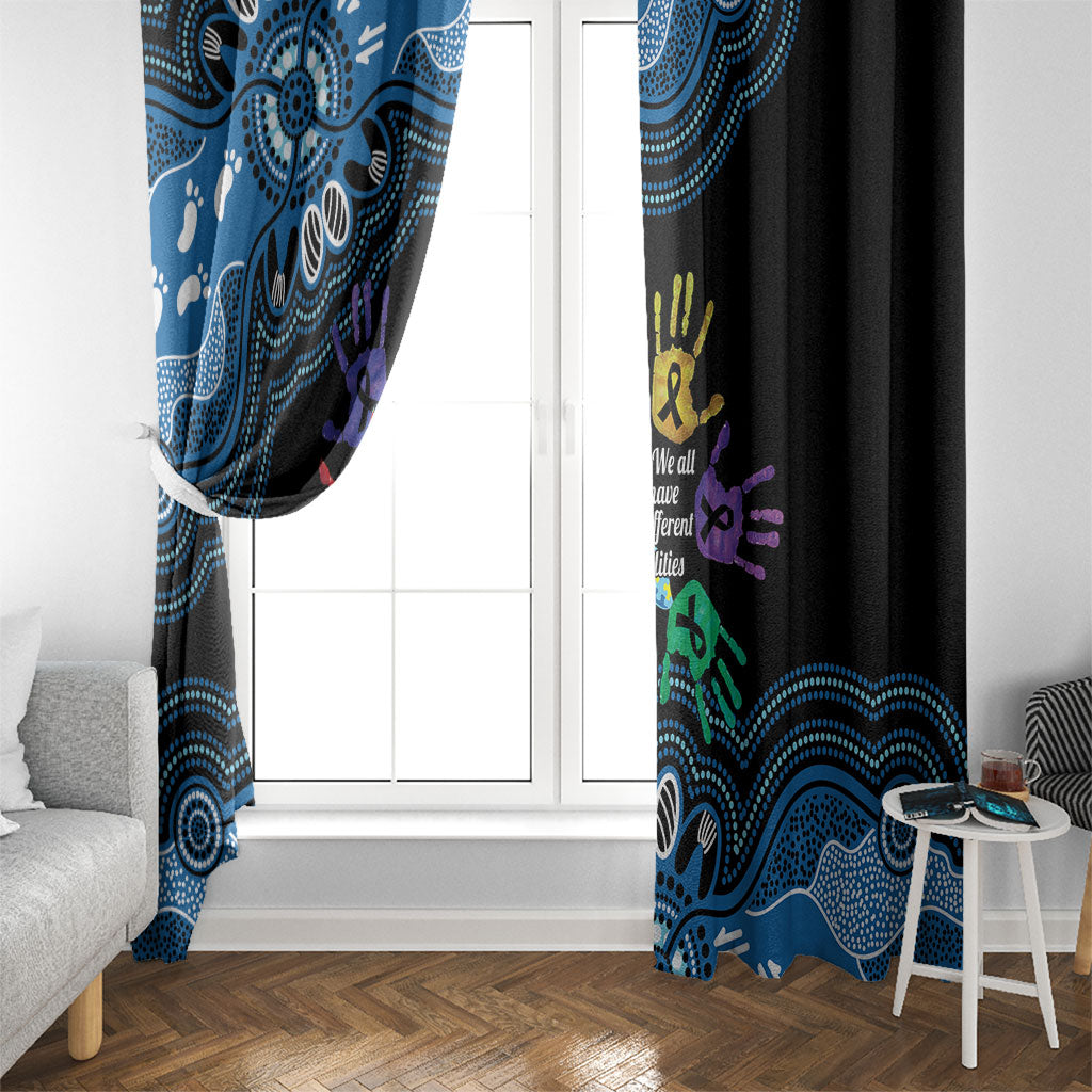 Autism Support Australia Indigenous Window Curtain We All Have Different Abilities