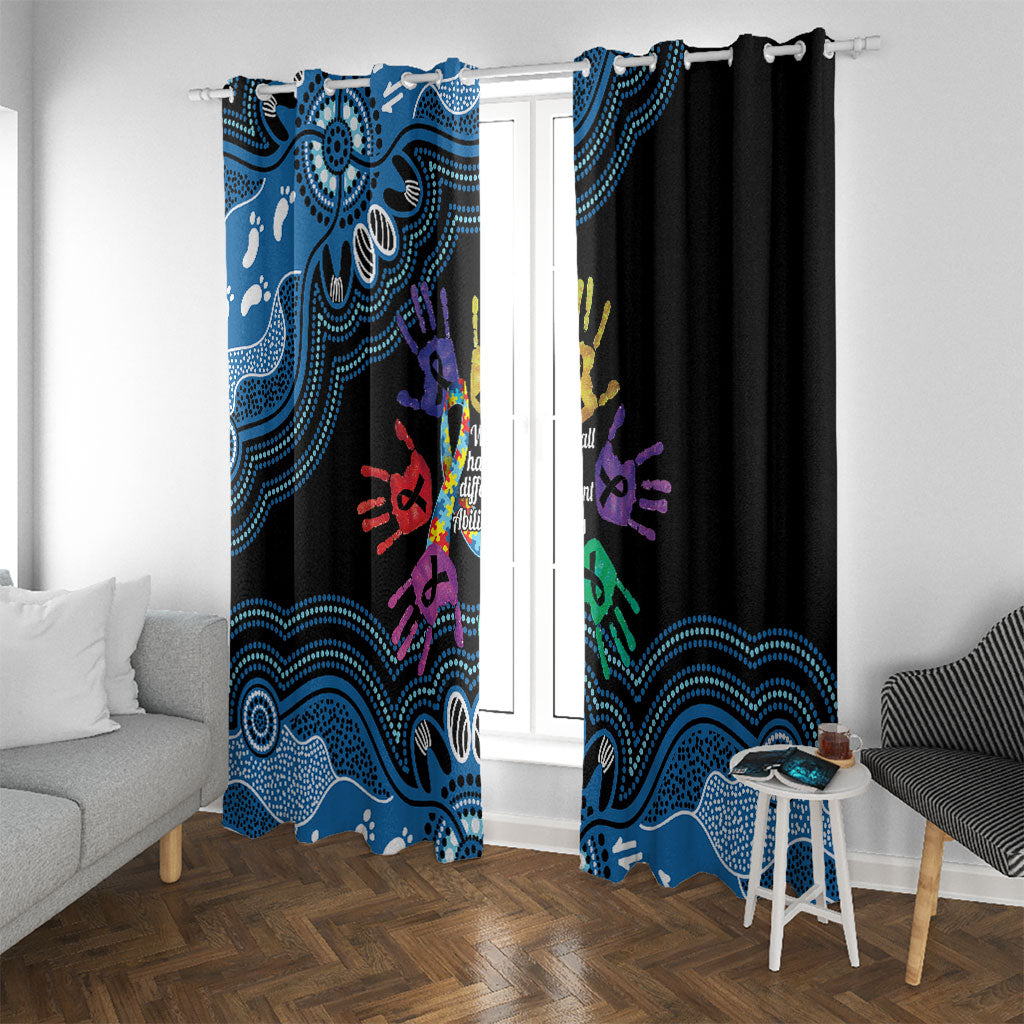 Autism Support Australia Indigenous Window Curtain We All Have Different Abilities