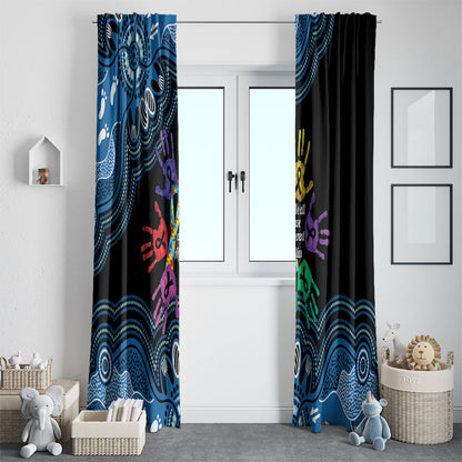 Autism Support Australia Indigenous Window Curtain We All Have Different Abilities
