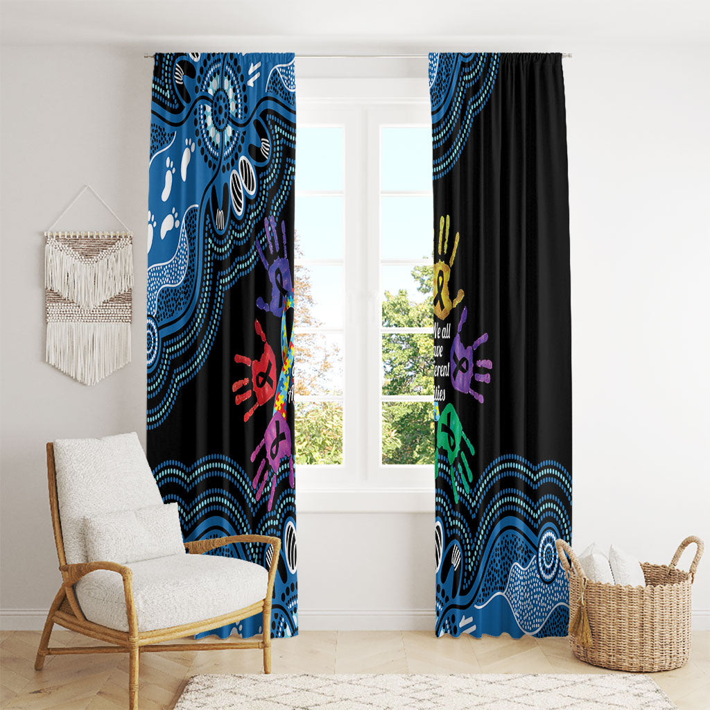 Autism Support Australia Indigenous Window Curtain We All Have Different Abilities