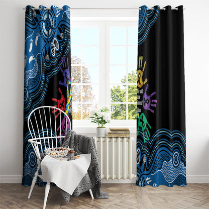 Autism Support Australia Indigenous Window Curtain We All Have Different Abilities