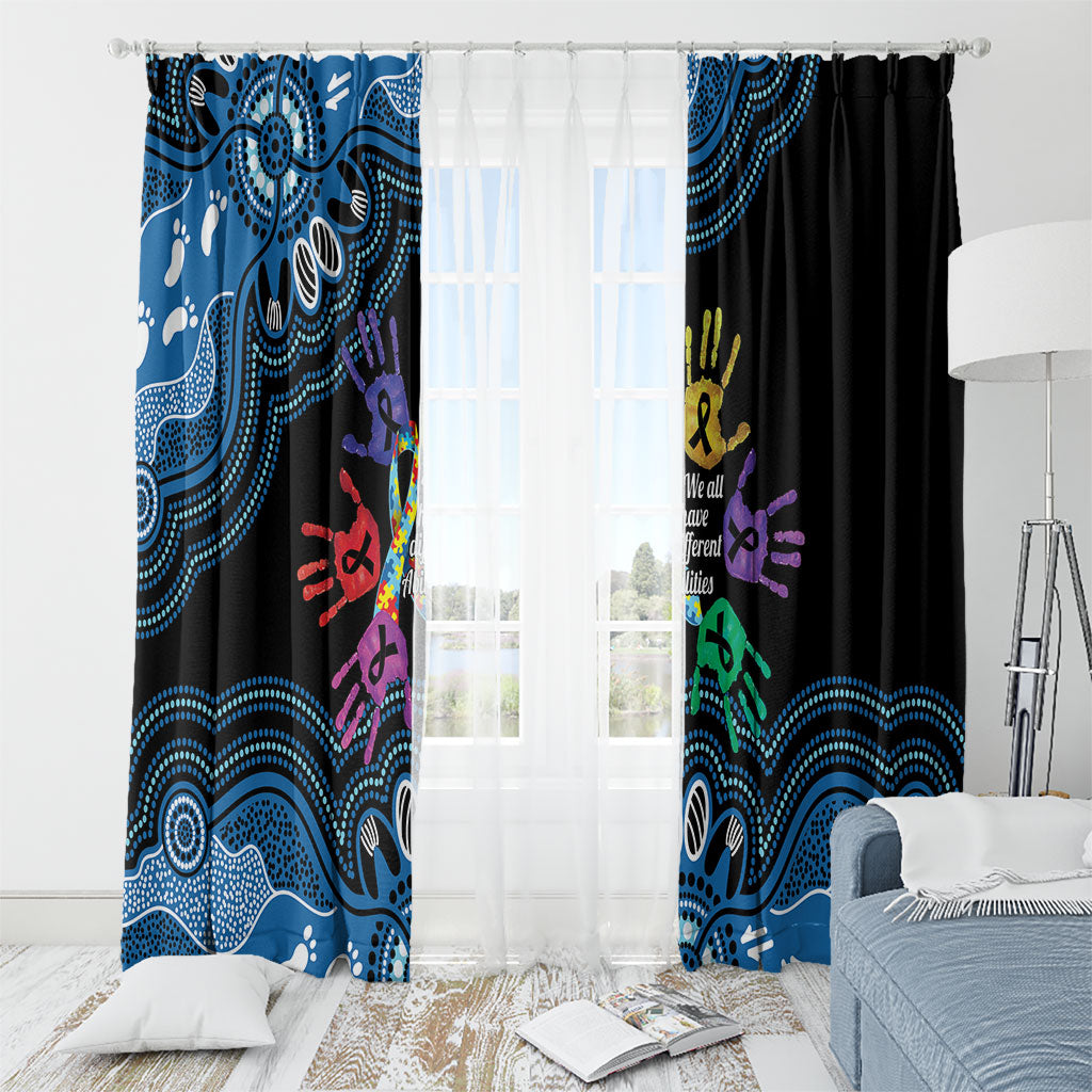 Autism Support Australia Indigenous Window Curtain We All Have Different Abilities