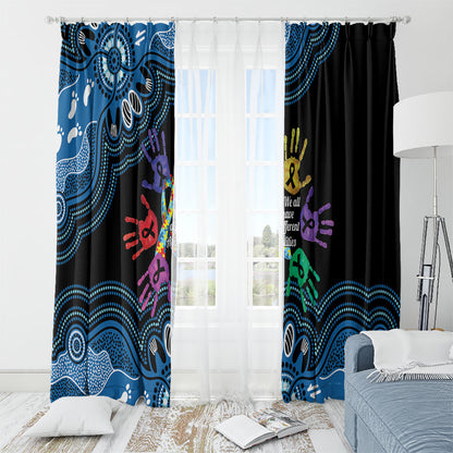 Autism Support Australia Indigenous Window Curtain We All Have Different Abilities
