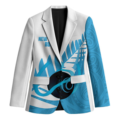 New Zealand Lawn Bowls Prostate Cancer Custom Blazer Aotearoa Maori Silver Fern Blue Ribbon