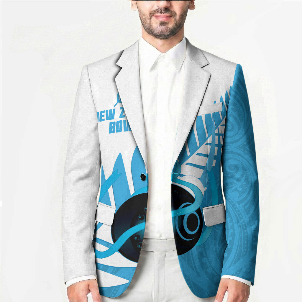 New Zealand Lawn Bowls Prostate Cancer Custom Blazer Aotearoa Maori Silver Fern Blue Ribbon