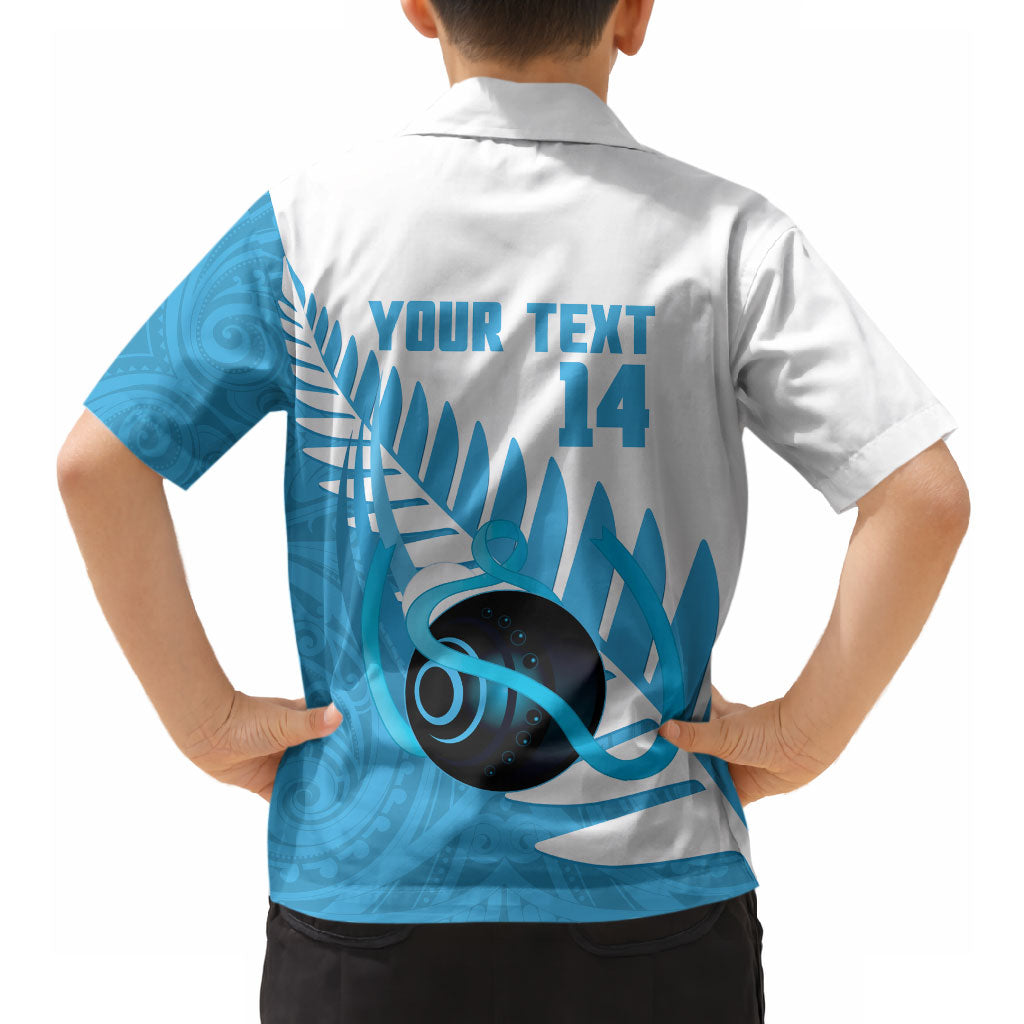 New Zealand Lawn Bowls Prostate Cancer Custom Hawaiian Shirt Aotearoa Maori Silver Fern Blue Ribbon
