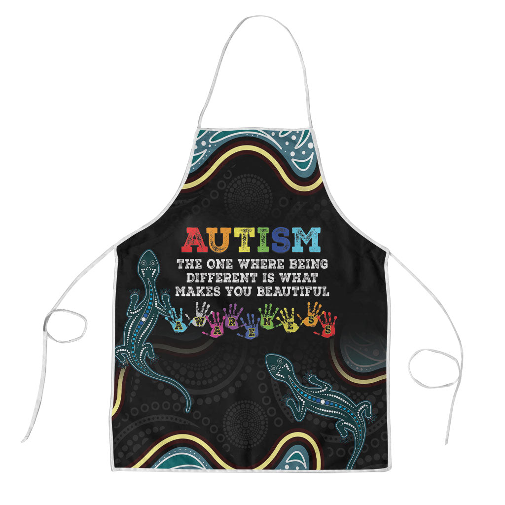 Australia Autism Support Aboriginal Lizard Apron