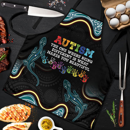 Australia Autism Support Aboriginal Lizard Apron