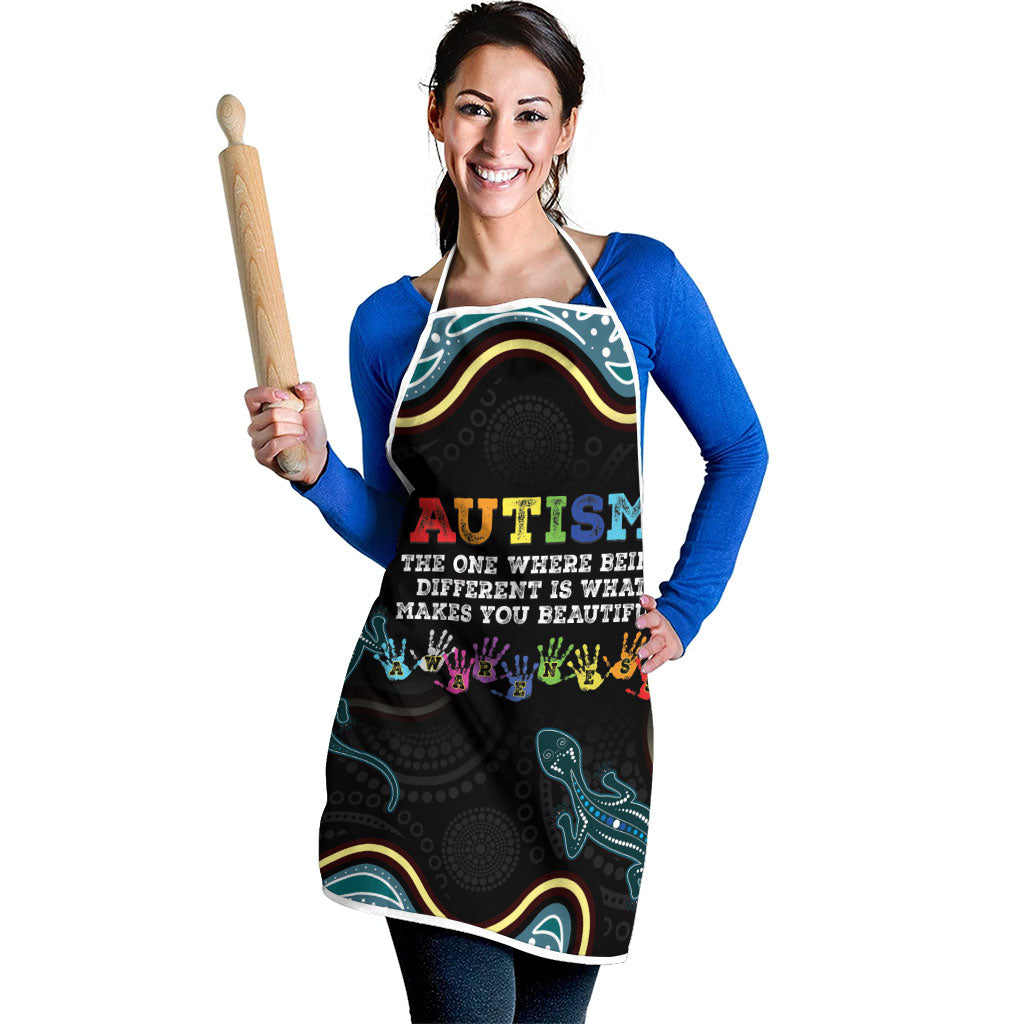 Australia Autism Support Aboriginal Lizard Apron