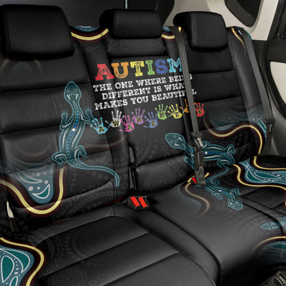 Australia Autism Support Aboriginal Lizard Back Car Seat Cover
