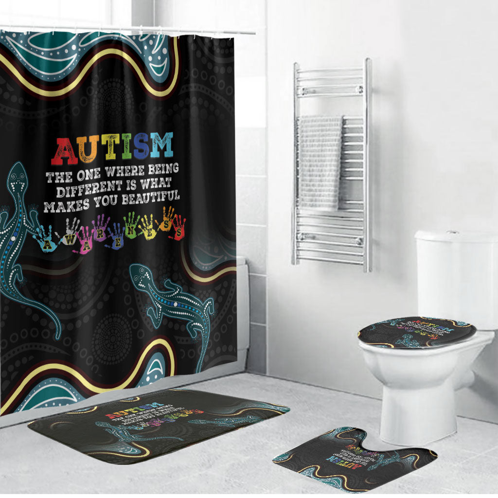 Australia Autism Support Aboriginal Lizard Bathroom Set