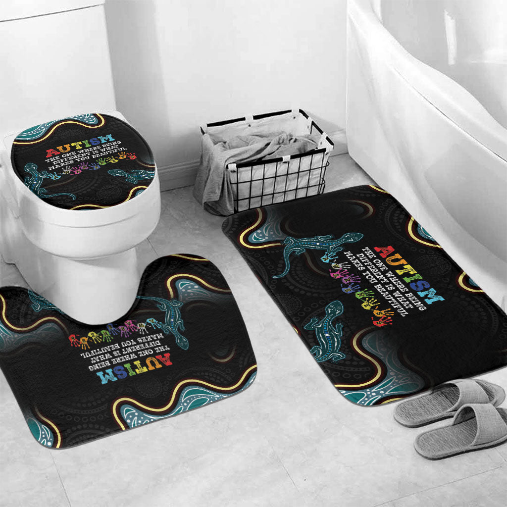 Australia Autism Support Aboriginal Lizard Bathroom Set