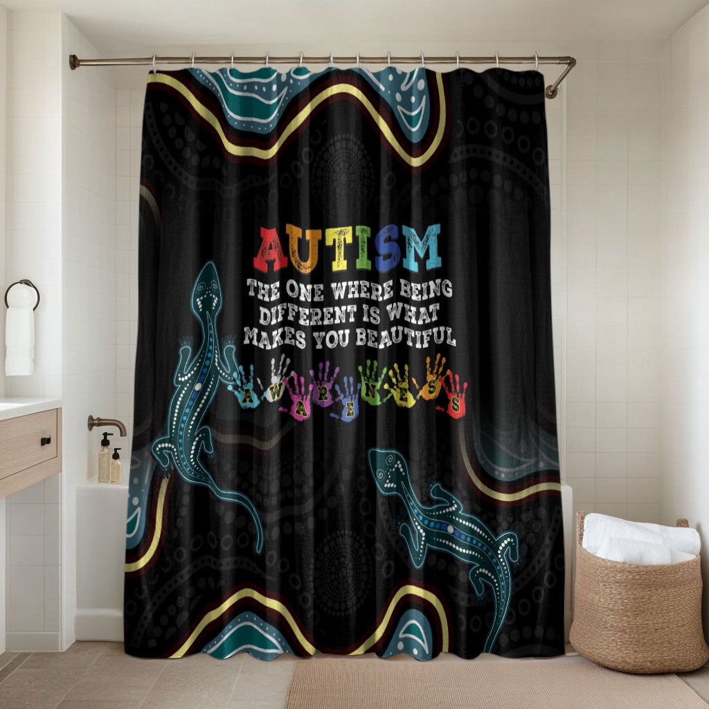 Australia Autism Support Aboriginal Lizard Bathroom Set
