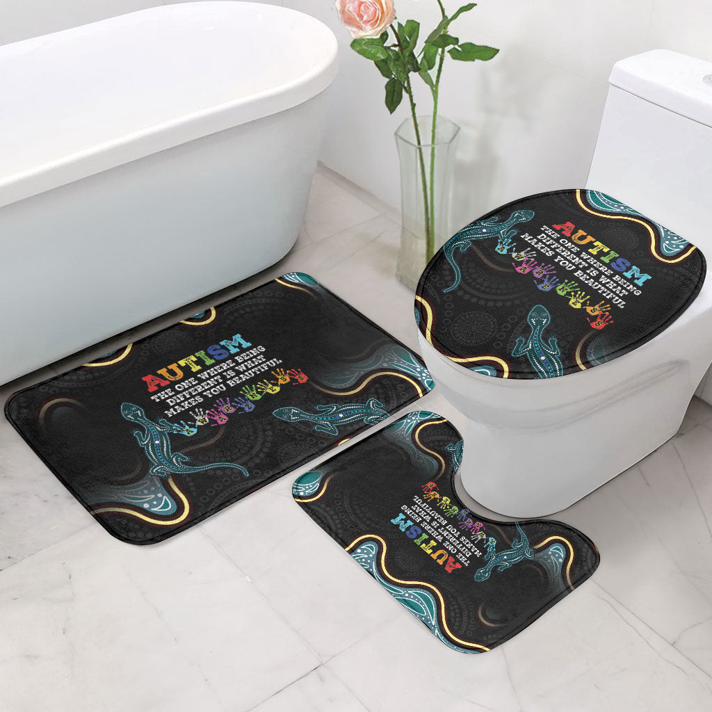Australia Autism Support Aboriginal Lizard Bathroom Set