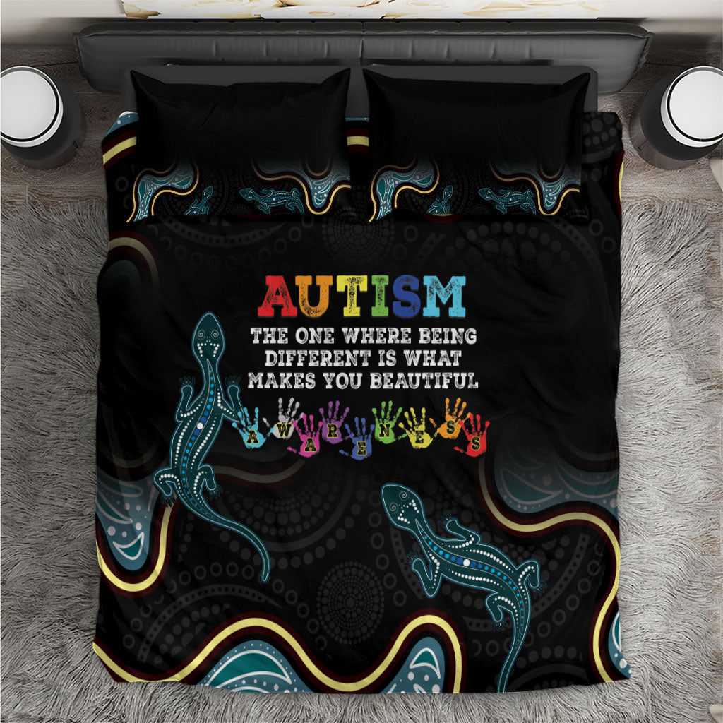 Australia Autism Support Aboriginal Lizard Bedding Set