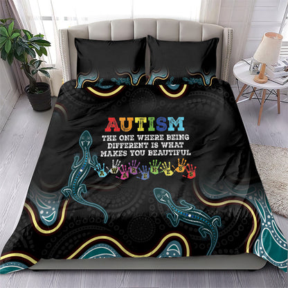 Australia Autism Support Aboriginal Lizard Bedding Set