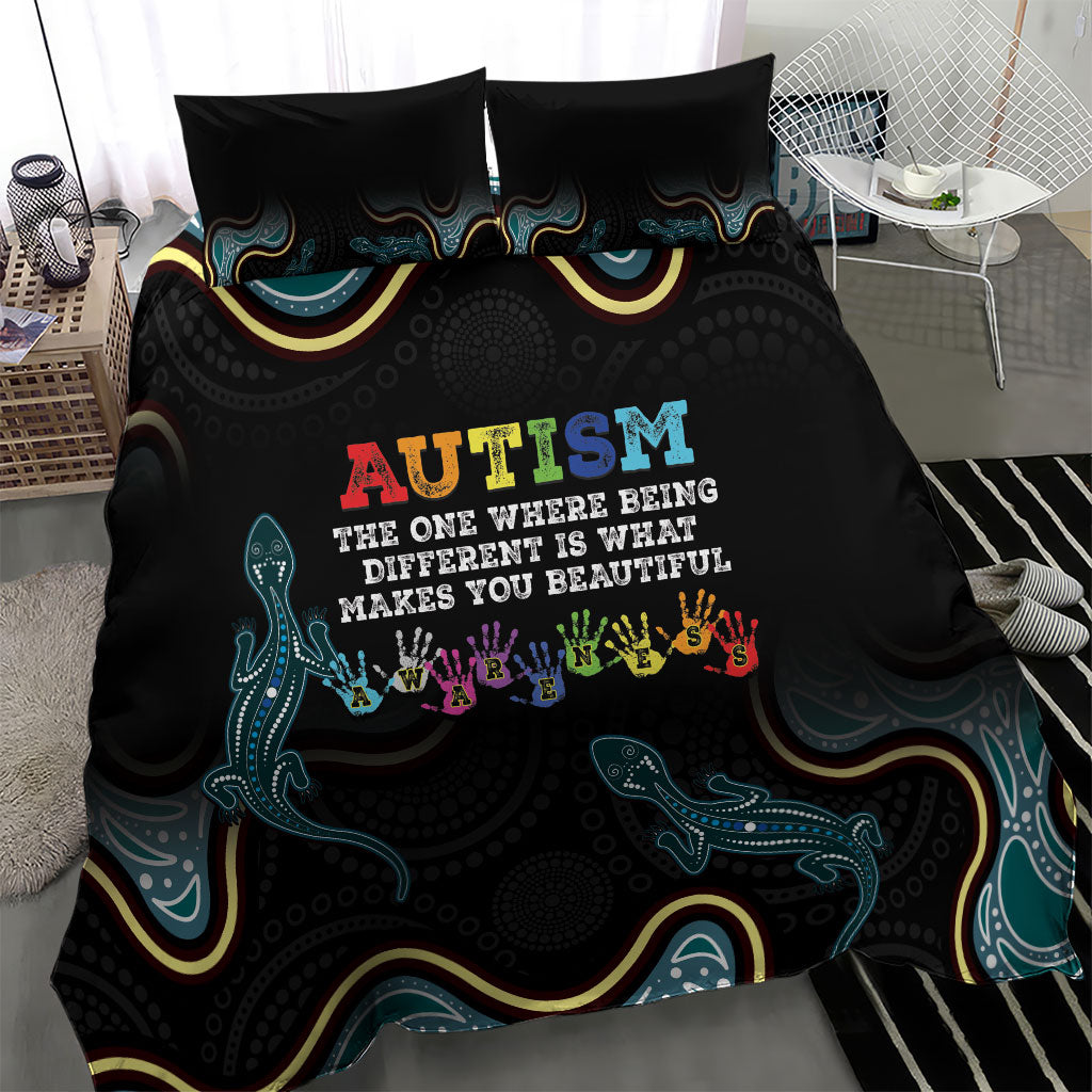 Australia Autism Support Aboriginal Lizard Bedding Set