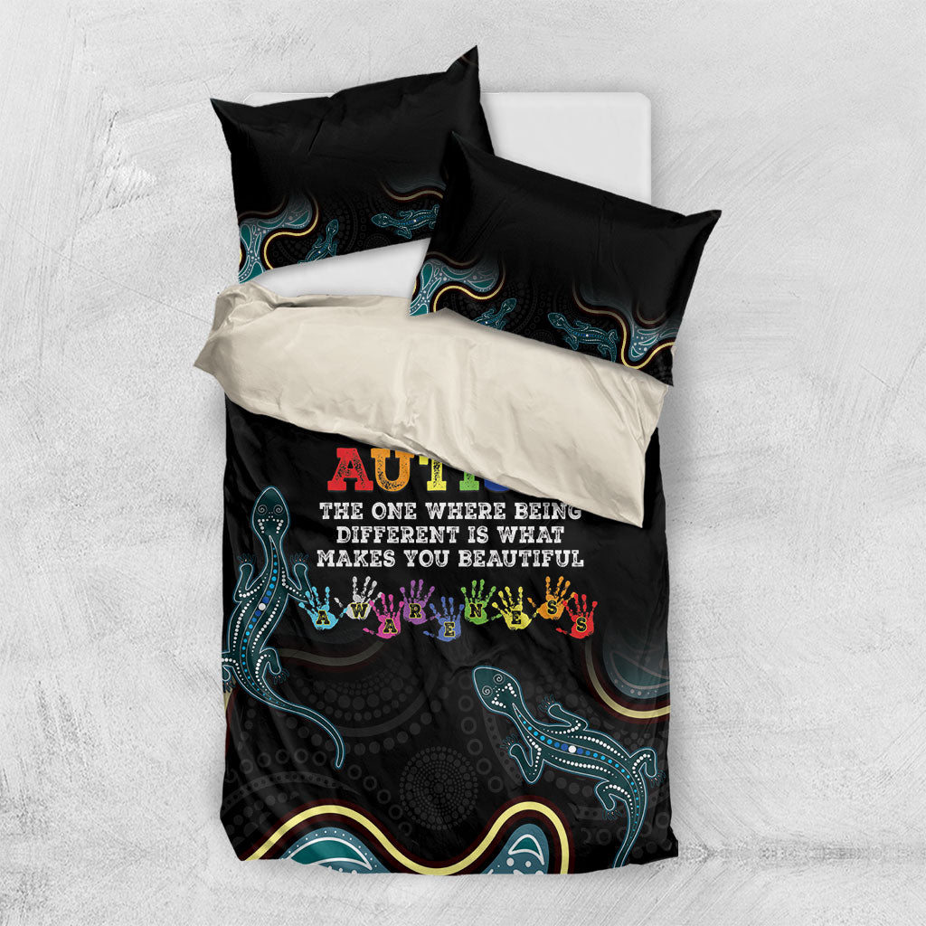 Australia Autism Support Aboriginal Lizard Bedding Set