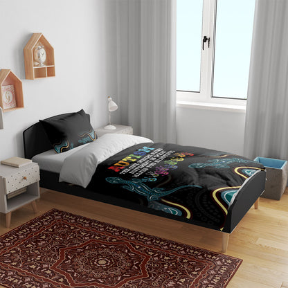 Australia Autism Support Aboriginal Lizard Bedding Set