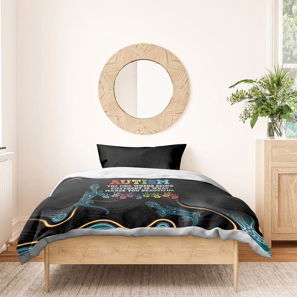 Australia Autism Support Aboriginal Lizard Bedding Set