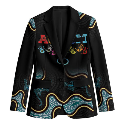 Australia Autism Support Aboriginal Lizard Blazer