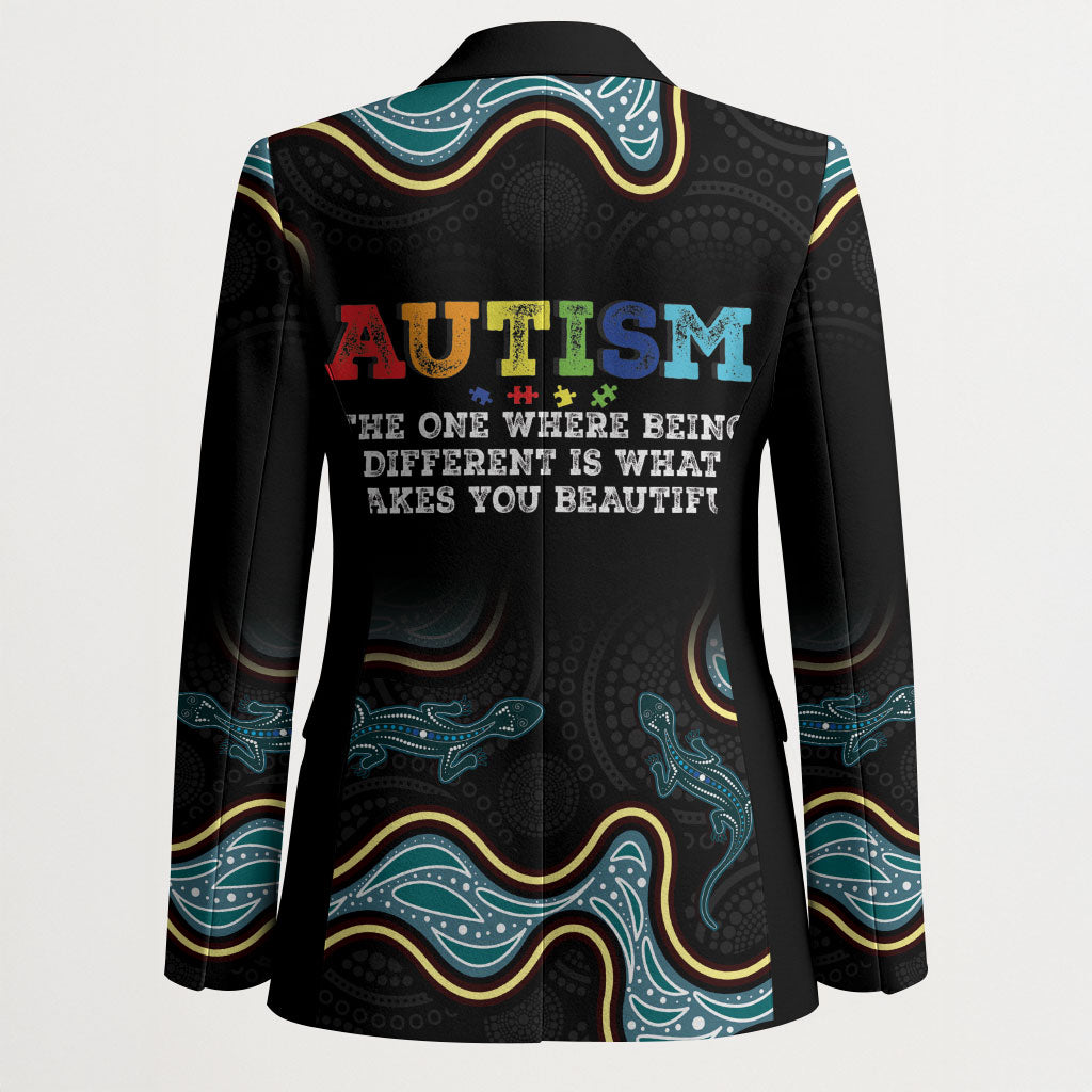 Australia Autism Support Aboriginal Lizard Blazer